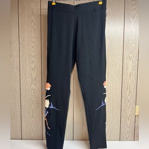 ADIDAS WOMEN'S  FLORAL GRAPHIC  STRETCHY TIGHTS SIZE MEDIUM EUC